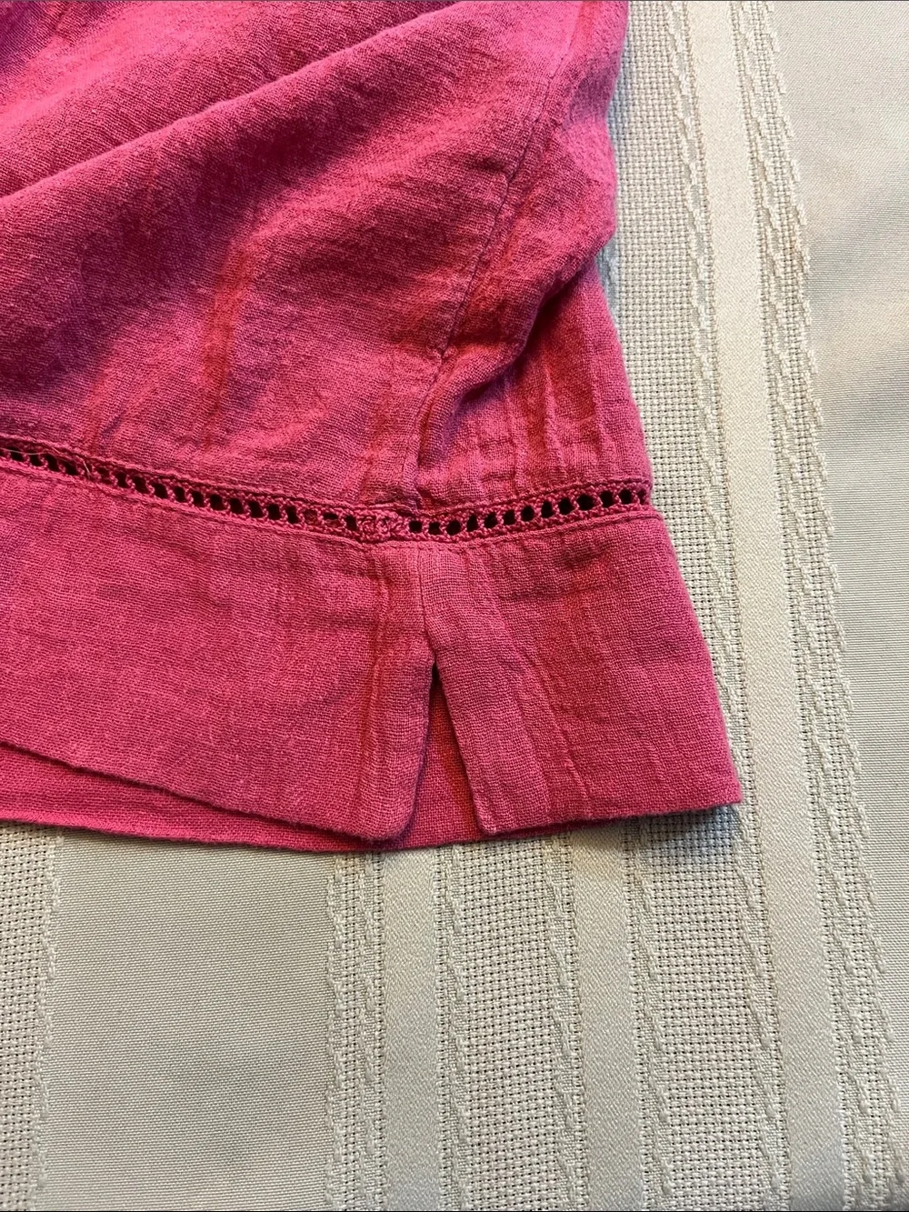 Free People Rose-Pink Puff Sleeve Tunic Top